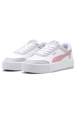 Sneakers bianche con dettagli rosa in materie sintetiche Puma Carina Mia