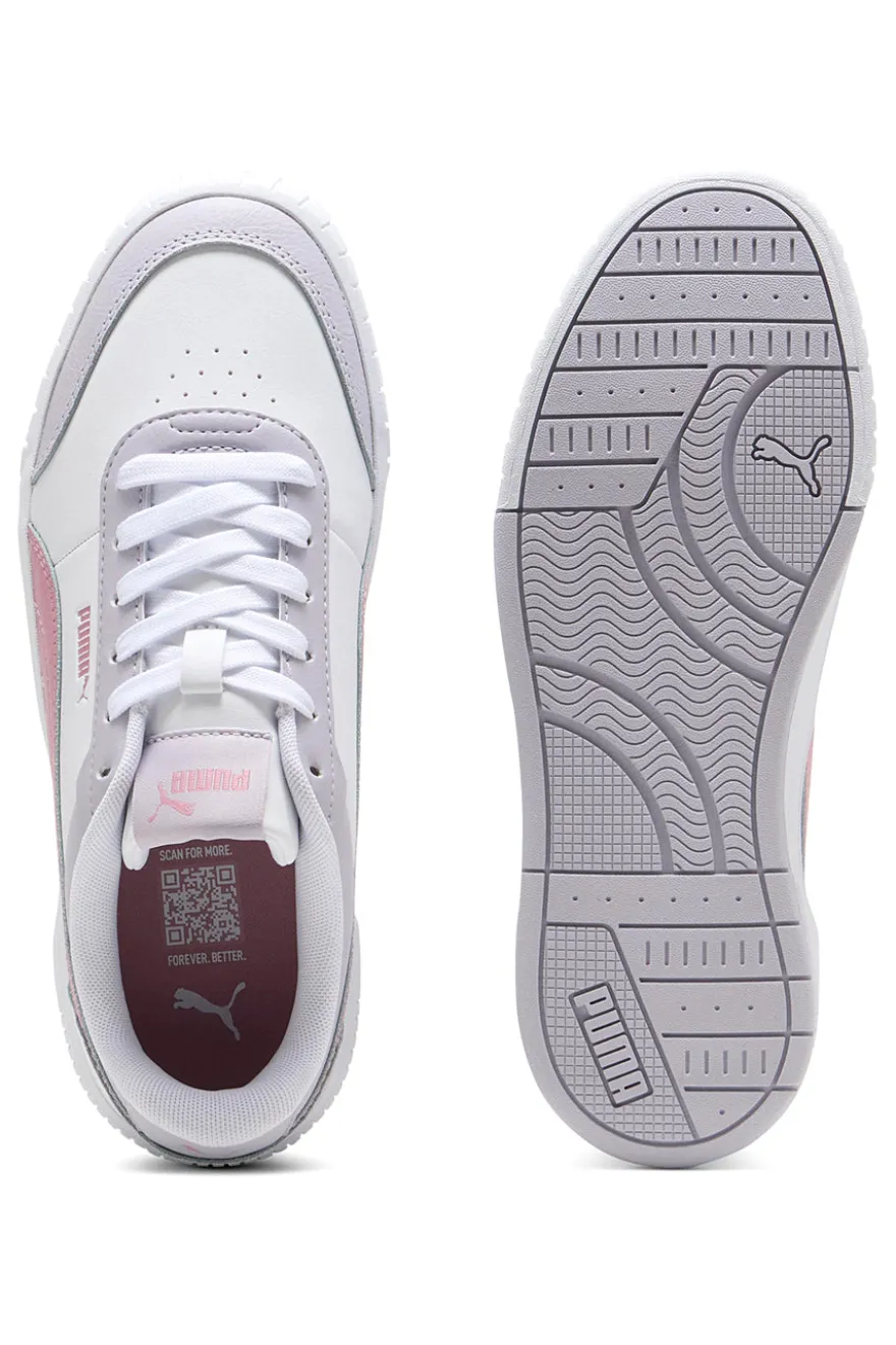 Sneakers bianche con dettagli rosa in materie sintetiche Puma Carina Mia