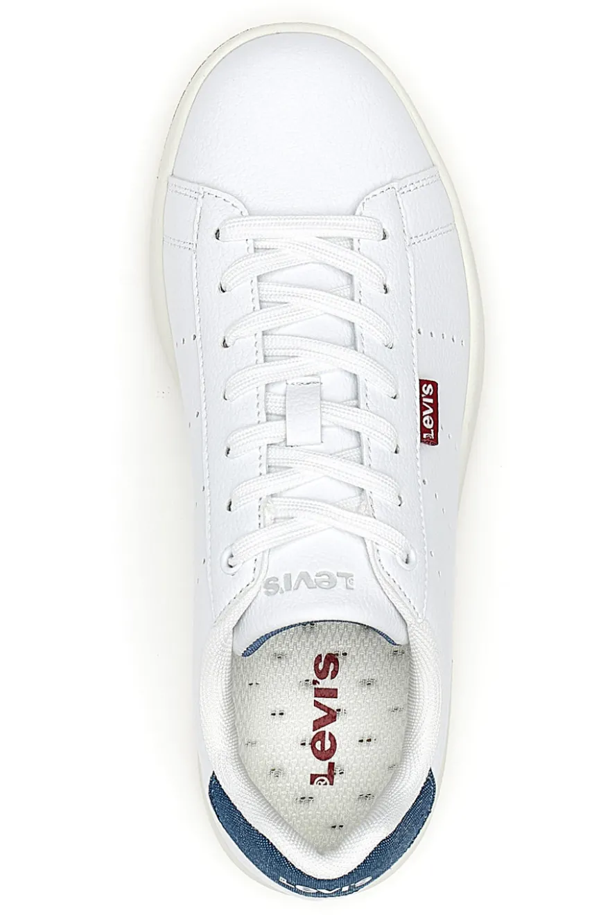Sneakers Bianche con Dettaglio Posteriore Blu LEVI'S AVENUE