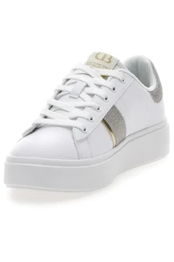 Sneakers Bianche con Dettagli Dorati COTTON BELT ANNUNZIATA LTH