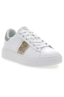 Sneakers Bianche con Dettagli Dorati COTTON BELT ANNUNZIATA LTH