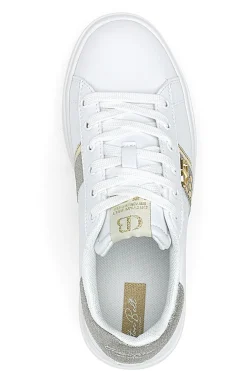 Sneakers Bianche con Dettagli Dorati COTTON BELT ANNUNZIATA LTH