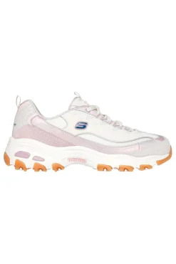 Sneakers bianche con dettagli lilla e memory foam Skechers D'Lites Dazzling Shine