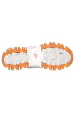 Sneakers bianche con dettagli lilla e memory foam Skechers D'Lites Dazzling Shine
