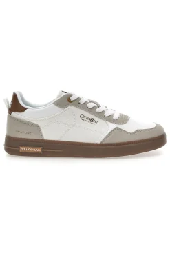 Sneakers bianche con dettagli marroni Cotton belt HOOK CVS