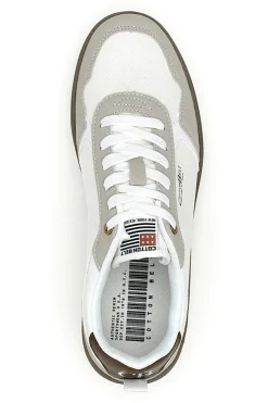 Sneakers bianche con dettagli marroni Cotton belt HOOK CVS
