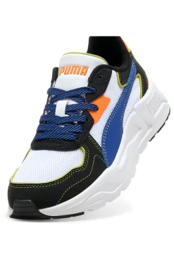 Sneakers Bianche con Dettagli Blu e Arancione PUMA TRINITY LITE STARBLITZ JR