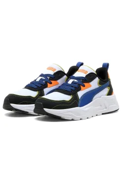 Sneakers Bianche con Dettagli Blu e Arancione PUMA TRINITY LITE STARBLITZ JR