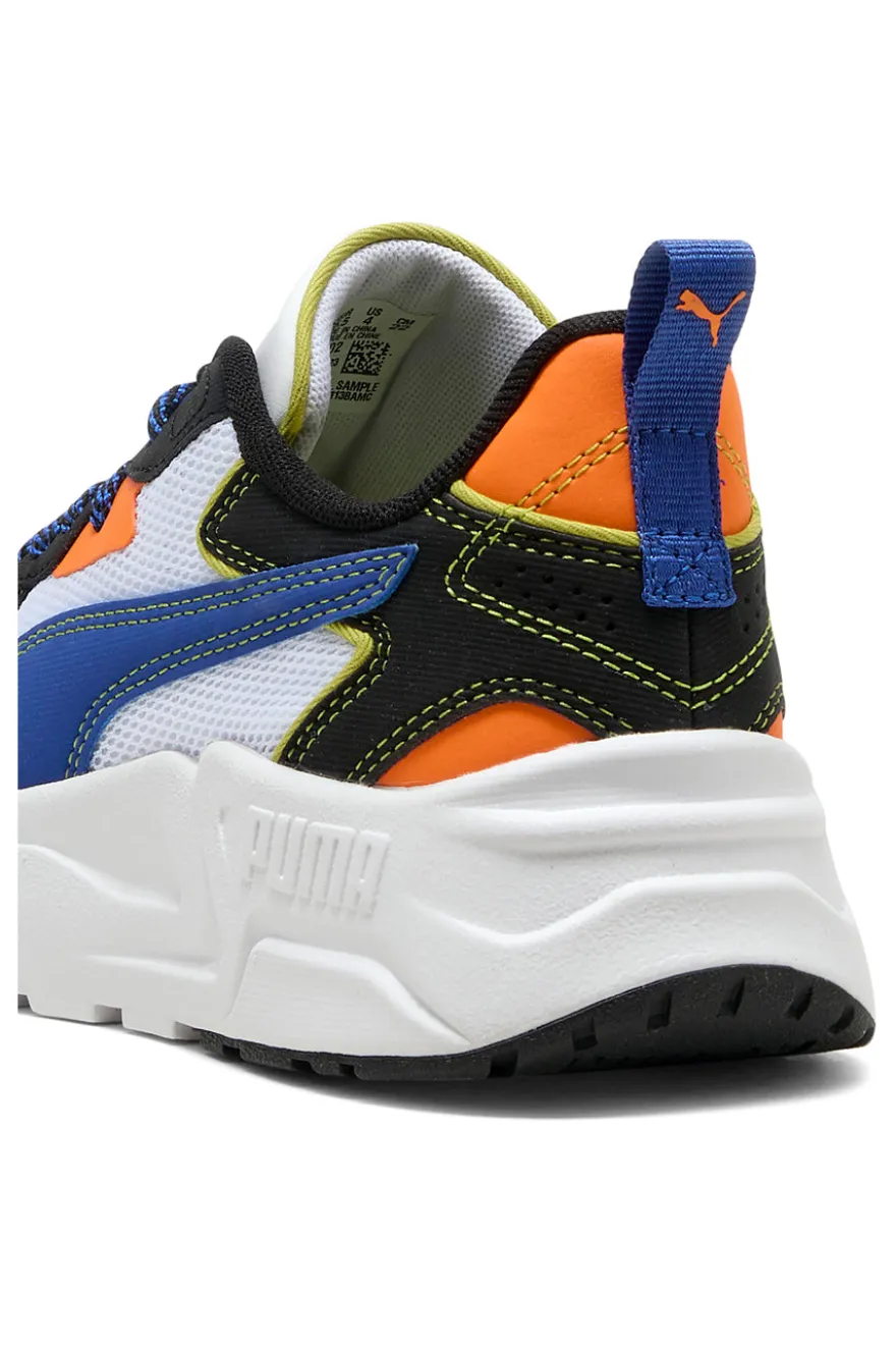 Sneakers Bianche con Dettagli Blu e Arancione PUMA TRINITY LITE STARBLITZ JR