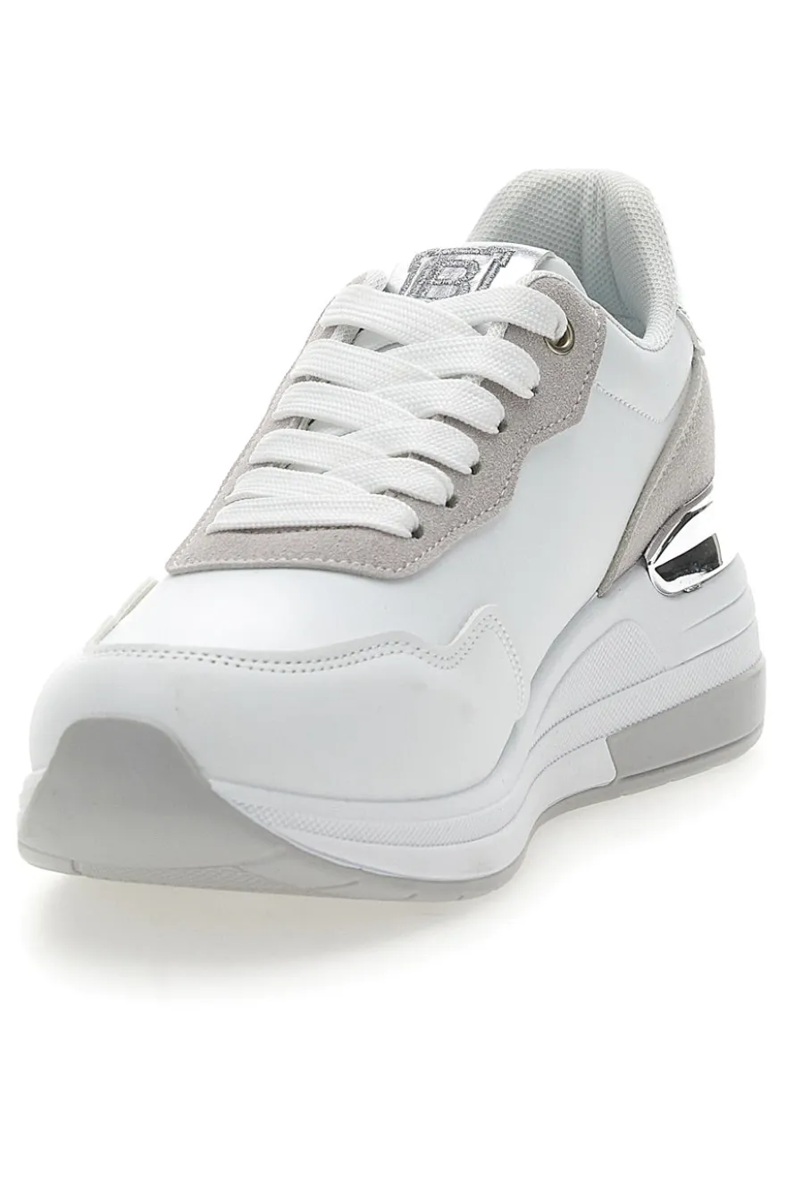 Sneakers Bianche con Dettagli Argentati Laura Biagiotti 8923