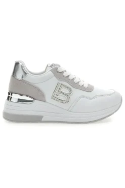 Sneakers Bianche con Dettagli Argentati Laura Biagiotti 8923