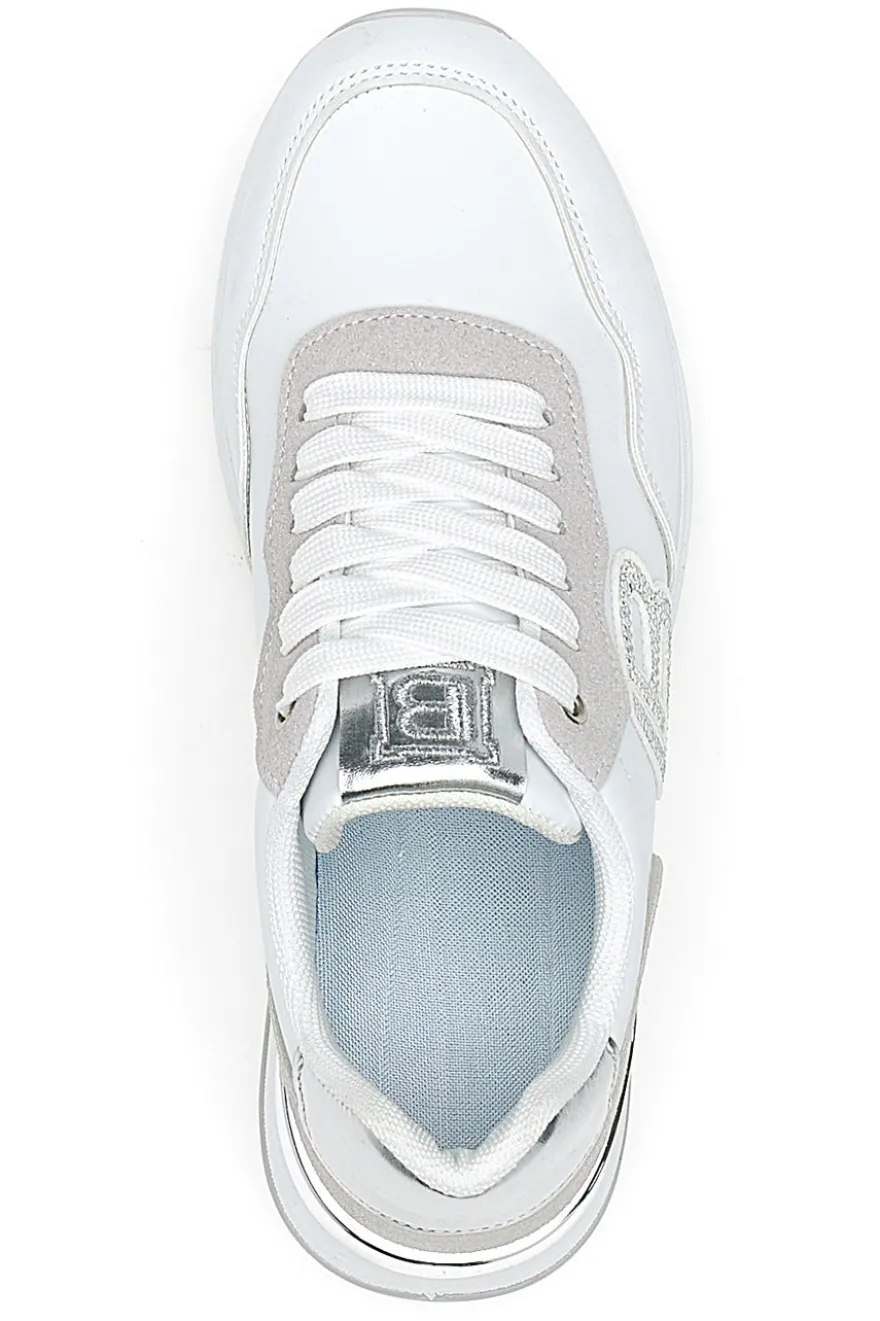 Sneakers Bianche con Dettagli Argentati Laura Biagiotti 8923