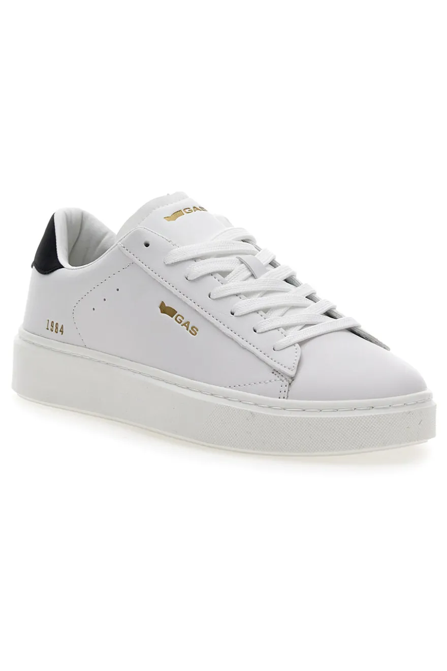 Sneakers bianche con dettaglio nero Gas Leonard LTX