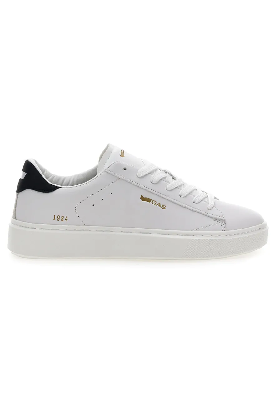 Sneakers bianche con dettaglio nero Gas Leonard LTX
