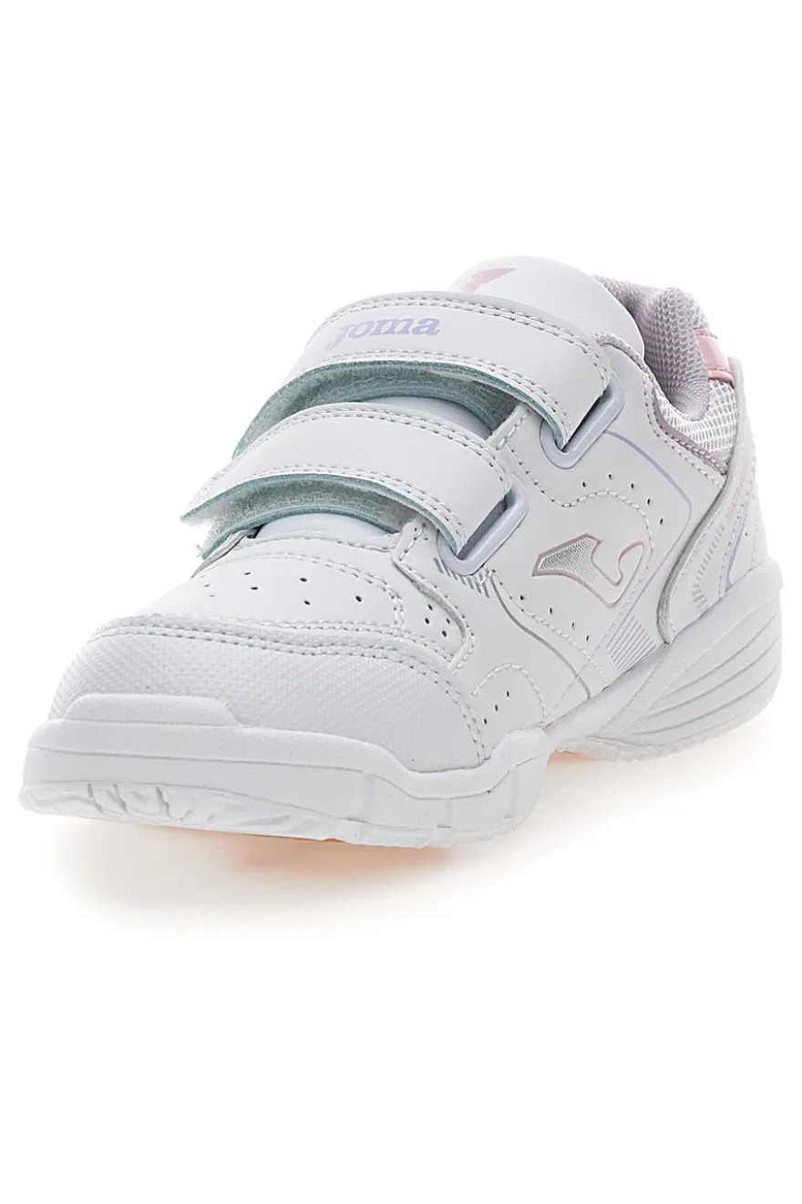 Sneakers bianche con doppio strappo Joma W School JR 2519