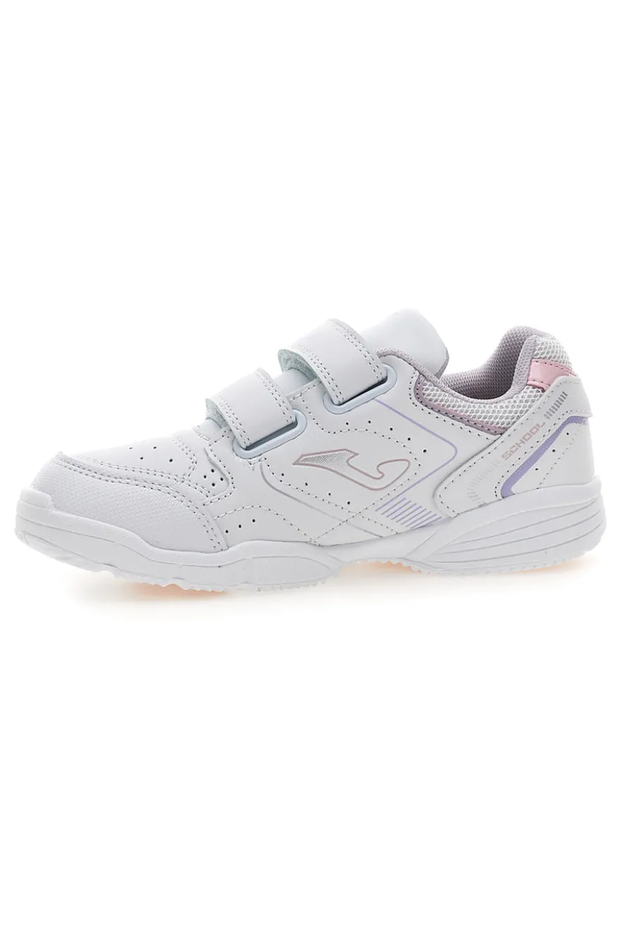Sneakers bianche con doppio strappo Joma W School JR 2519
