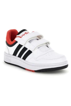 Sneakers bianche con doppio strappo Adidas Hoops 3 Cf c
