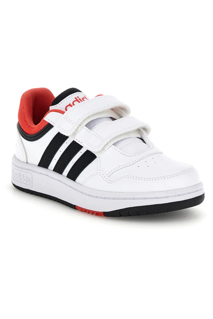 Sneakers bianche con doppio strappo Adidas Hoops 3 Cf c