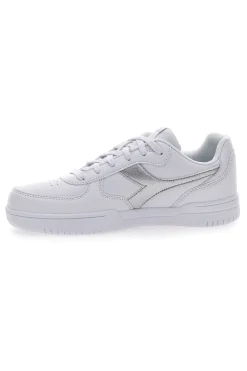 Sneakers Bianche con Fregio Argento Diadora Raptor Low Moon WN