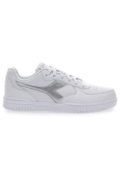 Sneakers Bianche con Fregio Argento Diadora Raptor Low Moon WN