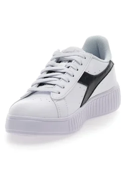 Sneakers Bianche con Fregio Nero Diadora Step P Teamtime