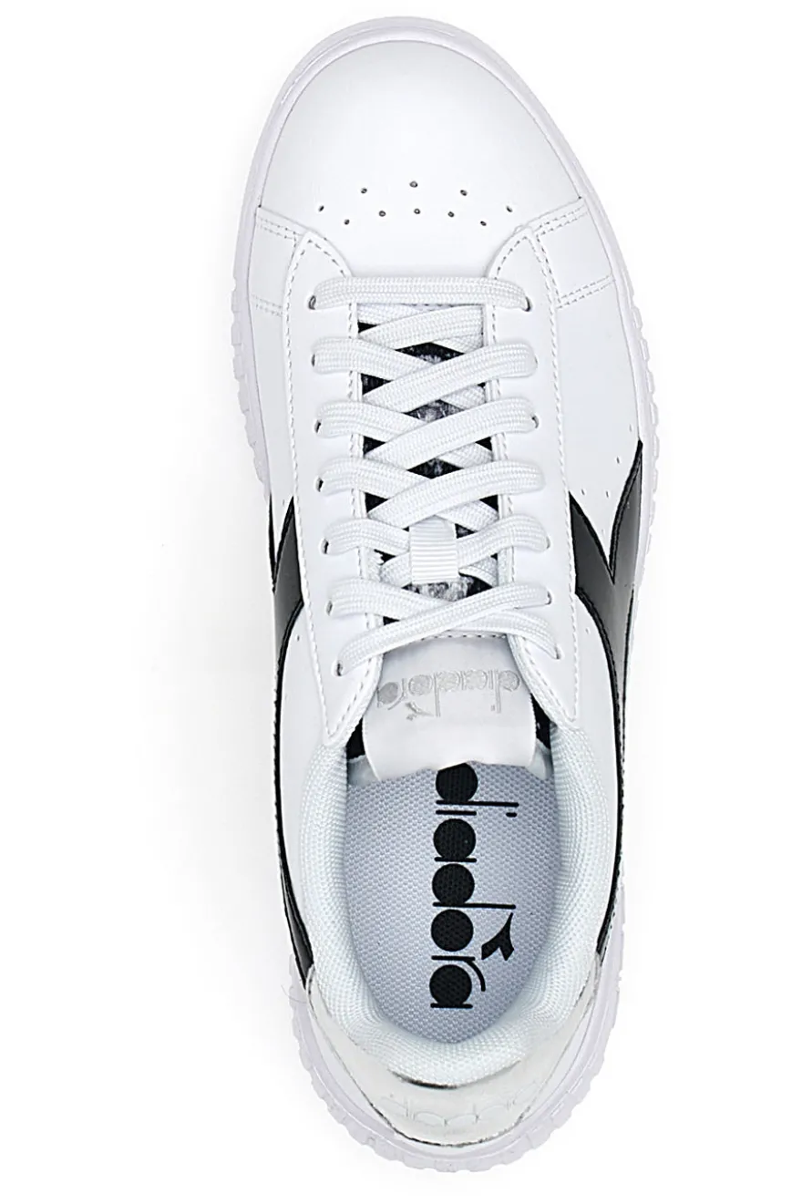 Sneakers Bianche con Fregio Nero Diadora Step P Teamtime
