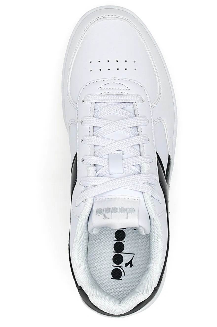 Sneakers Bianche con Fregio a Contrasto Diadora Raptor Low Moon WN