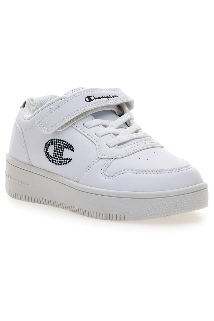 Sneakers bianche con glitter e suola platform Champion RD18 Platform Glitter G PS