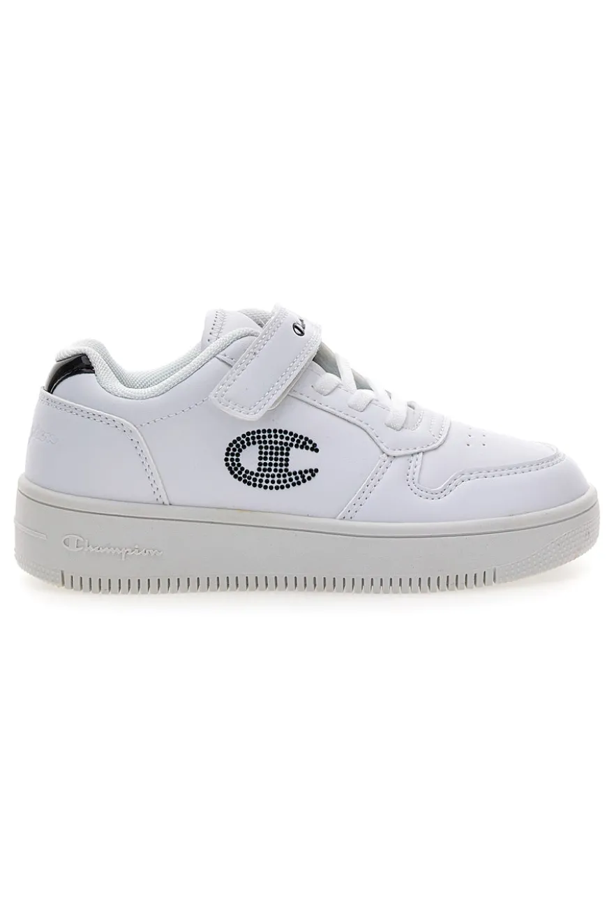 Sneakers bianche con glitter e suola platform Champion RD18 Platform Glitter G PS