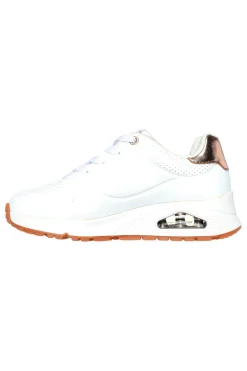 Sneakers bianche con inserti metallici Skechers UNO Gen1 SHIMMER AWAY ESS STREET GIRLS