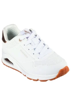 Sneakers bianche con inserti metallici Skechers UNO Gen1 SHIMMER AWAY ESS STREET GIRLS