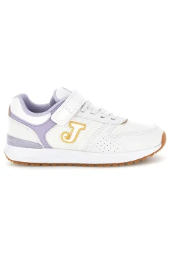 Sneakers bianche con inserti lilla Joma Tornado Jr 2619