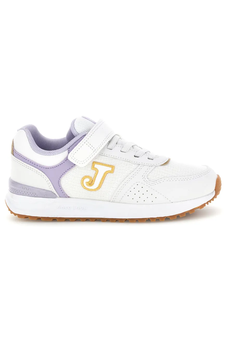 Sneakers bianche con inserti lilla Joma Tornado Jr 2619