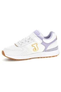 Sneakers bianche con inserti lilla Joma Tornado Jr 2619