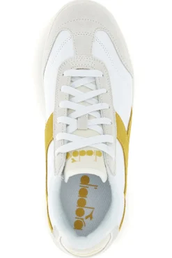 Sneakers Bianche con inserto giallo Diadora Kick Sl