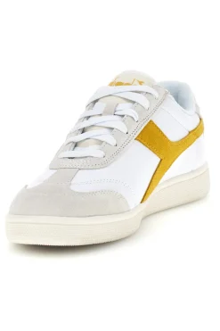 Sneakers Bianche con inserto giallo Diadora Kick Sl