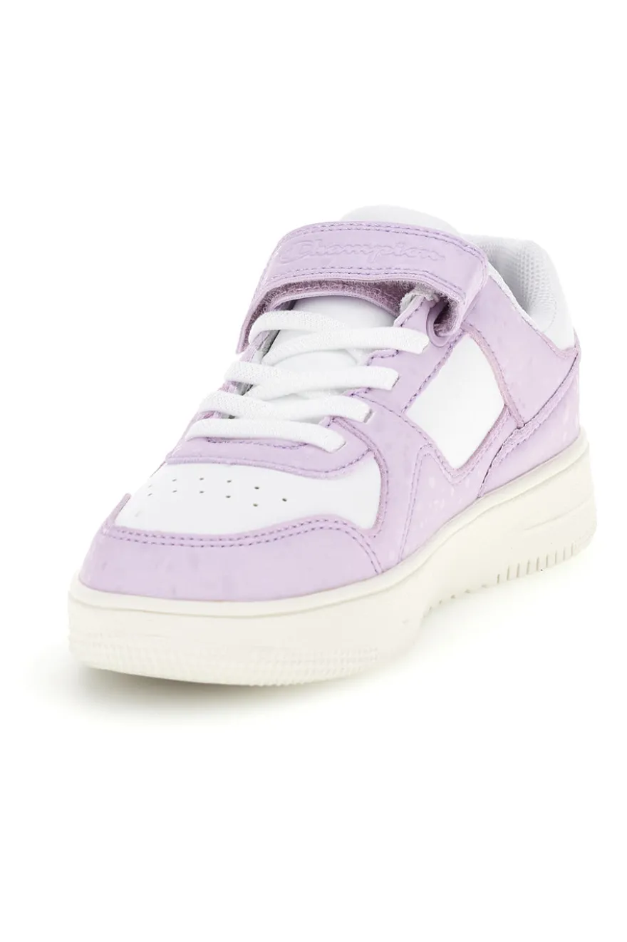 Sneakers bianche con inserti lilla e dettagli bubble Champion RD18 Bubble G PS