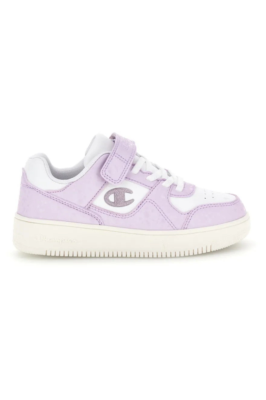 Sneakers bianche con inserti lilla e dettagli bubble Champion RD18 Bubble G PS