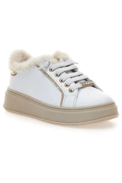 Sneakers bianche con interno in pelliccia Grazie Girl 153451