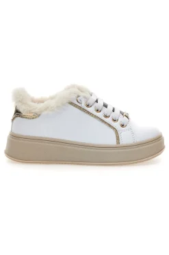 Sneakers bianche con interno in pelliccia Grazie Girl 153451