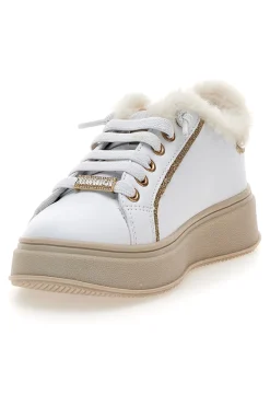 Sneakers bianche con interno in pelliccia Grazie Girl 153451