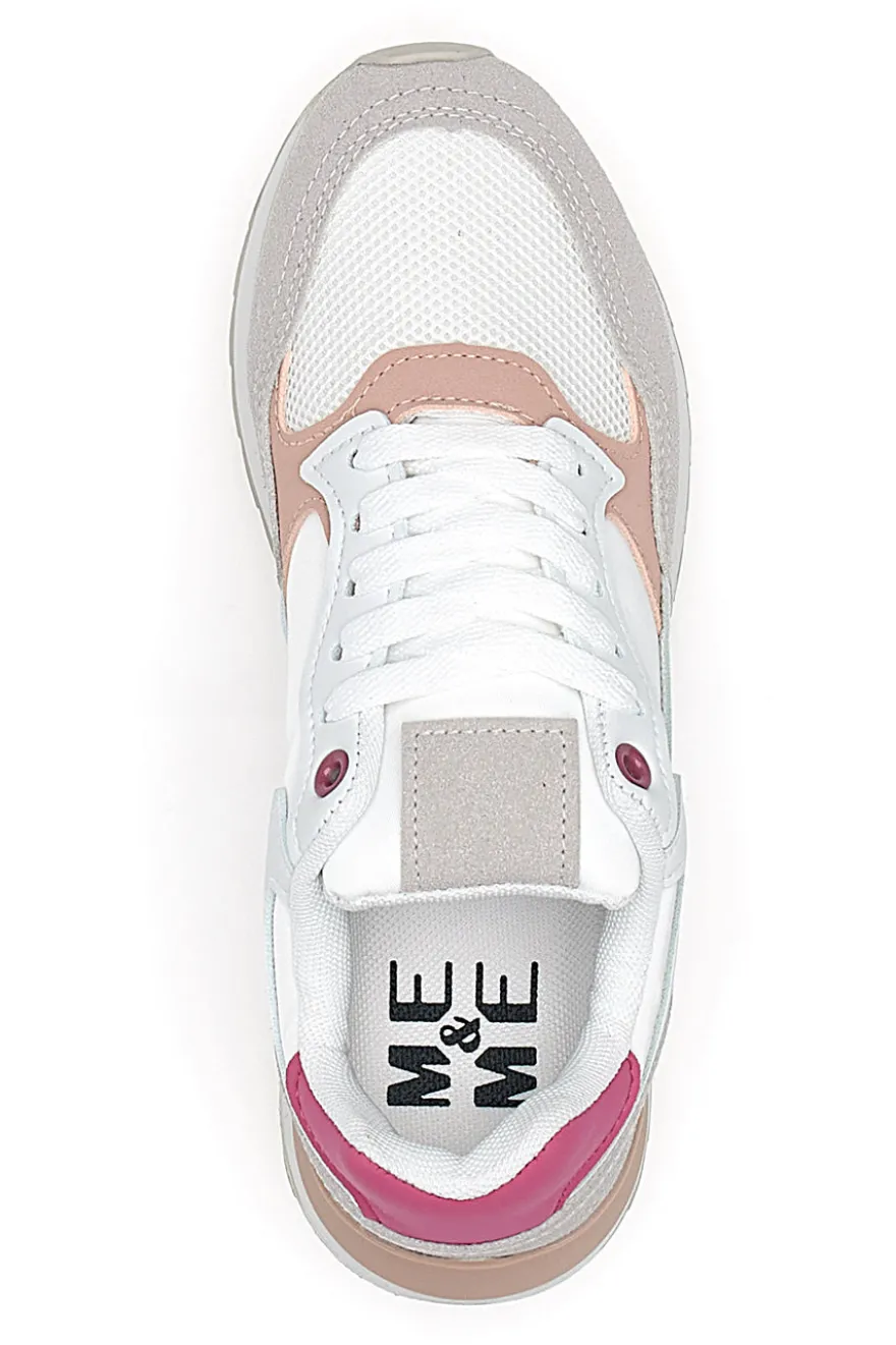 Sneakers Bianche con Lacci da Donna Me & Me 815