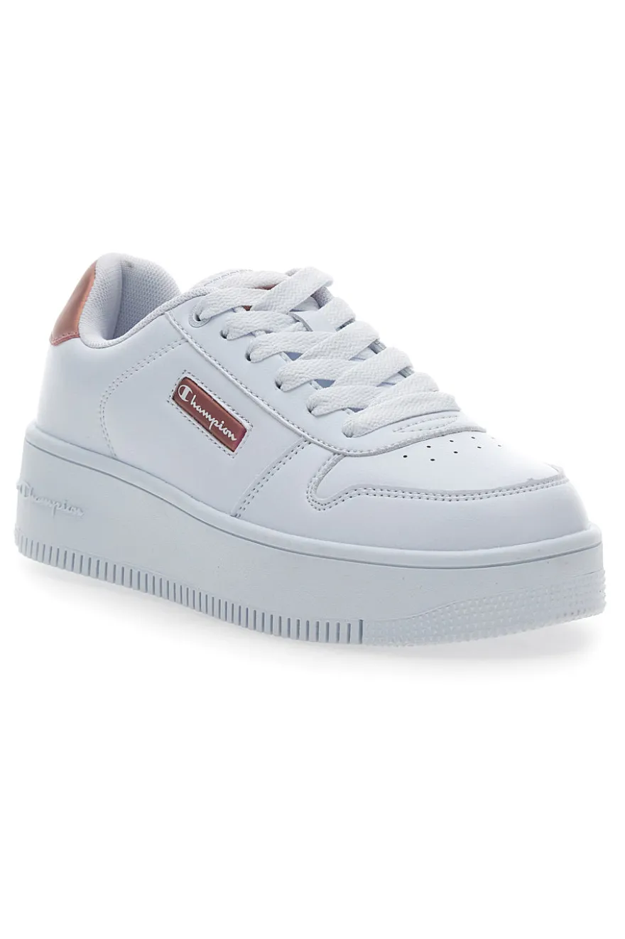 Sneakers Bianche con Lacci Champion Rebound Platform Glitz
