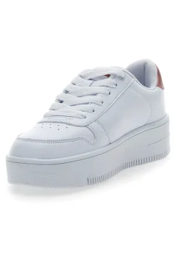 Sneakers Bianche con Lacci Champion Rebound Platform Glitz