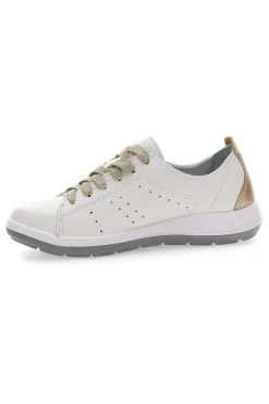 Sneakers Bianche con Lacci Platino INBLU 51 WG