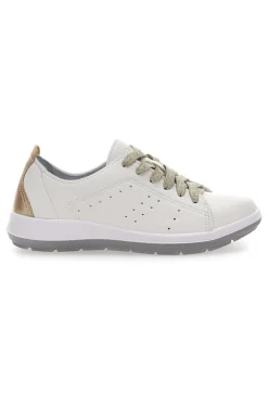 Sneakers Bianche con Lacci Platino INBLU 51 WG