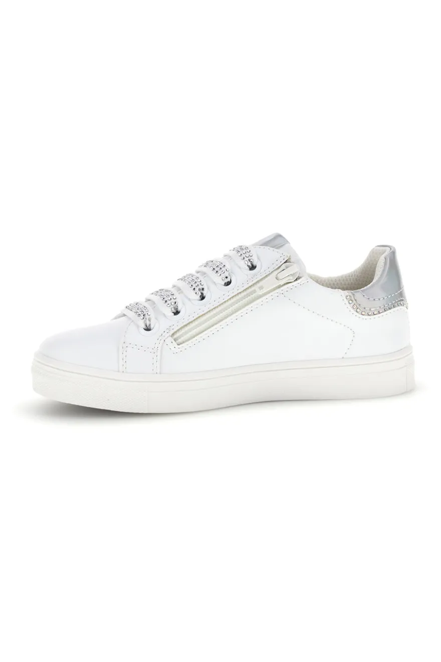 Sneakers bianche con lacci e cerniera Laura Biagiotti L9875C9759