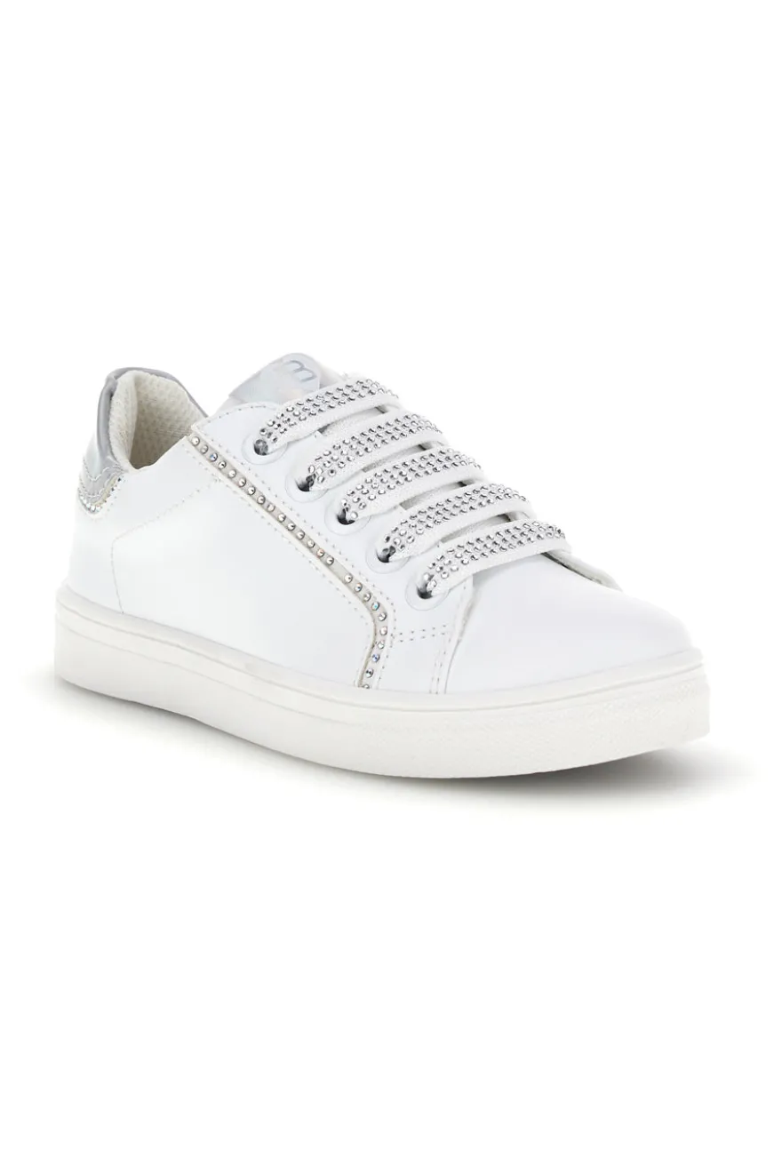 Sneakers bianche con lacci e cerniera Laura Biagiotti L9875C9759