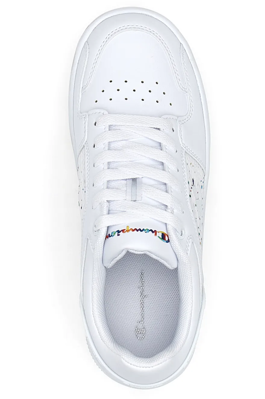 Sneakers Bianche con Lacci Champion Rebound Platform Abstract Low