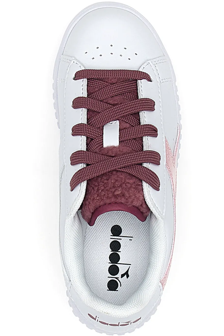 Sneakers bianche con lacci rossi DIADORA GAME STEP P PS FLUFFY